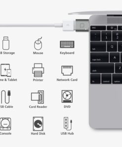 nonda USB-C to USB 3.0 Adapter,Thunderbolt 3 to USB Female Adapter OTG for MacBook Pro2019,MacBook Air 2020,iPad Pro 2020,More Type-C Devices(Space Gray) Space Grey 1 Count (Pack of 1) 33 61AWGLybu L