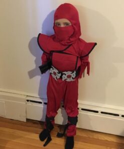 Boys Red Stealth Ninja Costume Small (6-8) 17 61AXNYirV8L