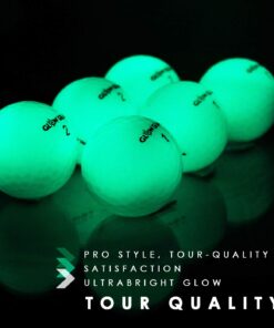 GlowGear Golf - GlowV1 Night Golf Balls with UV Flashlight, Glow in The Dark Golf Balls 2 Piece Construction with Tour Quality Compression Core, Urethane Skin, and Ultra Bright Glow 12 count 18 61AYQLoFDoL