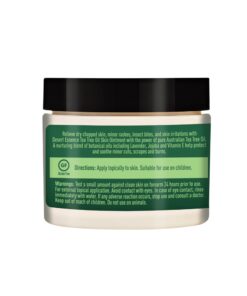 Desert Essence Tea Tree Oil Skin Ointment - 1 Fl Ounce - Jojoba & Lavender Essential Oils - Vitamin E - Sweet Almond Extract - Moisturizer For Dry Skin, Skin Irritations, Cuticles 1 Fl Oz (Pack of 1) 15 61AYabxzKYL 1