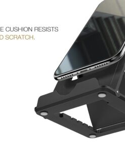 MoKo Phone/Tablet Stand, Foldable Tablet Holder Fits with iPhone 15/Pro/Plus/Pro Max, iPhone 12/12 pro Max/11/Xs Max, iPad Pro 11, iPad Air 4/Mini 6 2021, iPad 9th 10.2", Black Small Size 40 61AZWI3uEL