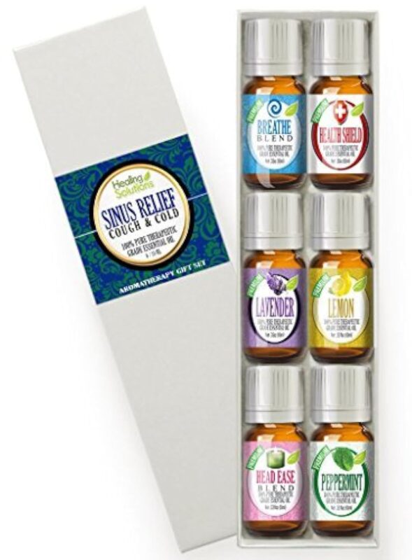 Catalog 6 Healing Solutions Sinus Relief Therapeutic Grade Essential Oil, 10 ml (6-Pack) Sinus and Cough Set 0.33 Fl Oz (Pack of 6)