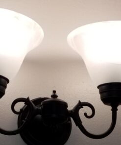 Design House 514471 Millbridge 2 Light Wall Light, Oil Rubbed Bronze Oil-Rubbed Bronze 2-Light Flush Mount Ceiling Light 71 61AaIzODcL