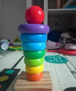 Melissa & Doug Rainbow Stacker Wooden Ring Educational Toy - Wooden Rainbow Stacking Rings Baby Toy, Stacker Toys For Infants And Toddlers 37 61Acc5WNCXL