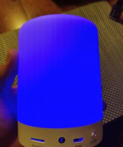 Elecstars Touch Bedside Lamp - with Bluetooth Speaker, Dimmable Color Night Light, Outdoor Table Lamp with Smart Touch Control, Best Gift for Men Women Teens Kids Children Sleeping Aid 65 61Ackc0LNhL