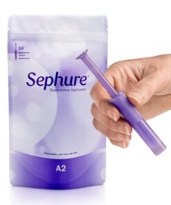 Sephure Easy-to-Use Suppository Applicator for Women and Men, Disposable Applicator for Suppositories for Constipation from Various Brands, 1-Pack, 10-Count, Size A2 10 Count (Pack of 1)