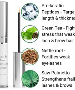 Organys Lash & Brow Booster Serum Gives You Longer Fuller Thicker Looking Eyelashes & Eyebrows. Bestselling Conditioner Stimulates The Appearance Of Growth & Regrowth. Natural Eye Lash Oil Free Enhancer 29 61Act519R2L