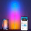 Govee RGBIC Floor Lamp, LED Corner Lamp Works with Alexa, Smart Modern Floor Lamp with Music Sync and 16 Million DIY Colors, Color Changing Standing Lamp for Christmas Bedroom Living Room Black 3 61Acv1ZhFjL