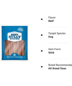 Alternative view of Best Bully Sticks 6 Inch All-Natural Bully Sticks for Dogs - 6” Fully Digestible, 100% Grass-Fed Beef, Grain and Rawhide Free | 25 Pack 6 Inch Sticks (25 Pack)