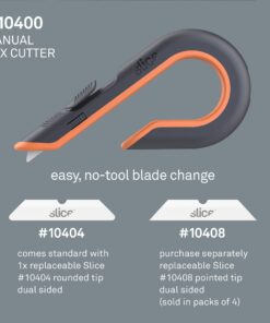Slice - 10400 Box Cutter, 3 Position Manual Button with Ceramic Blade, Locking blade 1 Box Cutter 25 61AdnNXxYbL