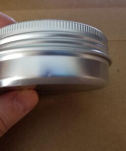 Tosnail 24 Pack 2 oz. Aluminum Round Lip Balm Tin Containers with Screw Thread Lid - Great for Spices, Candies, Tea or Gift Giving 28 61AeeF1I45L