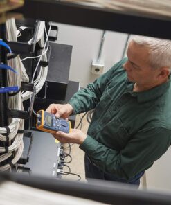 Fluke Networks CIQ-100 Copper Qualification Tester, Qualifies and Troubleshoots Category 5-6A Cabling for 10/100/Gig Ethernet, Coax and Voip, Blue CABLEIQ QUALIFICATION TESTER Tester Kit 16 61AfBbtvpjL