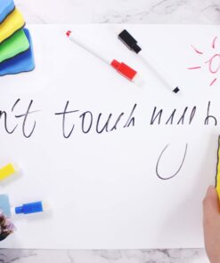 8 Pack Magnetic Dry Eraser - Wellerly Whiteboard Erasers Chalkboard Cleaners Eraser Dry Erase Wipe for Classroom Home Office School Teacher (Blue+Yellow+Red+Green, 4.2inch x 2.2inch x 0.8inch) Blue+yellow+red+green 14 61AfIngxtoL