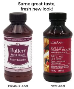 Alternative view of Lorann Oils Buttery Sweet Dough Bakery Emulsion: Authentic Sweet Dough Taste, Ideal for Amplifying Sweet Bready Notes in Baked Goods, Gluten-Free, Keto-Friendly, Sweet Dough Flavoring Essential 4 Fl Oz (Pack of 1)