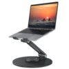 OMOTON Adjustable Laptop Stand with 360 Rotating Base, Ergonomic Laptop Riser for Collaborative Work, Dual Rotary Shaft Fully Foldable for Easy Storage, Fits All Laptops up to 16 inches, Black 83 61AgfeuQq L