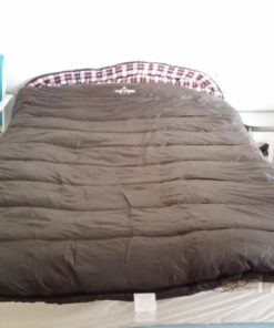 TETON Sports Mammoth Queen Size Sleeping Bag- Double Sleeping Bag – A Warm Bag The Whole Family can Enjoy – Great Sleeping Bag for Camping, Hunting and Base Camp. Compression Sack Included Grey (Cotton Flannel Liner) Mammoth 0F 57 61AhLXAkjxL