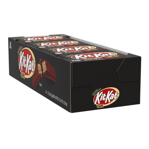 KIT KAT® Dark Chocolate, Individually Wrapped Wafer Candy Bar, 1.5 oz 24 Count (Pack of 1)