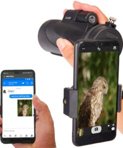 Gosky 12X50 High Power Prism Monocular Smartphone Holder and Handheld Tripod Kit- Waterproof/Fog-Proof/Shockproof Grip Scope -for Hiking,Hunting,Climbing,Birdwatching Watching Wildlife and Scenery 12x50 Monocular +Phone Holder+Handheld Tripod 23 61AiNnhTEaL