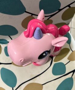 Amazon Basics Kids Outdoor Automatic Unicorn Bubble Blowing Machine With Solution, Gift for Age 3Y+, Pink 25 61AiNuRzwcL