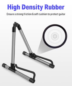 Donner Guitar Stand Acoustic,Folding Metal Electric Stands & Hangers,Bass Classical Travel Guitar Stand adjust for 30" 40" Mandolin, Bass, Banjo, Ukulele (Gray) - DS-1 Gray 37 61AjPzByUOL 2