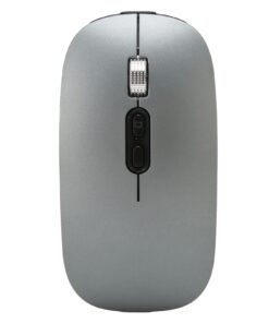 EBTOOLS Wireless Mouse, 2.4G Bluetooth Dual Mode Silent Low Decibel Mice, 800 1200 1600 DPI Type C Rechargeable Mouse with Colorful Light, for Windows PC Laptop, for Phone (Dark Gray) Dark Gray