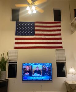 G128 American USA Flag | 5x8 Ft | ToughWeave Series Embroidered 300D Polyester | Country Flag, Embroidered Stars, Sewn Stripes, Indoor/Outdoor, Brass Grommets 30 61AlPxwp2L