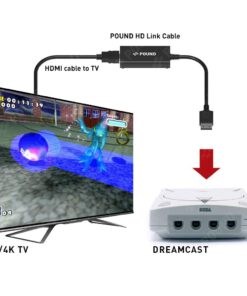 Pound HD Link Cable for Sega Dreamcast - HDMI Cable Converts Native VGA Signal for HD Video Quality and Accurate Colors On 4K TV with Dreamcast 32 61AmO4DeolL