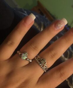 Oxford Diamond Co Sterling Silver Irish Claddagh Simulated Gemstone Promise Ring Available Lab Created White Opal 7 31 61AolVe1O5L