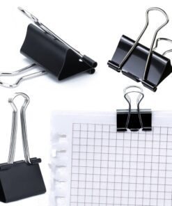 150Pcs Large Binder Clips 6 Assorted Sizes Paper Clamps Clip for Paper Metal Clip Office School Home Supplies (Black) Assorted Size Black 15 61As6xXbNHL