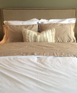 Modway Region Linen Fabric Upholstered Queen Headboard in Cafe with Nailhead Trim Café 22 61AsMGJ8C5L