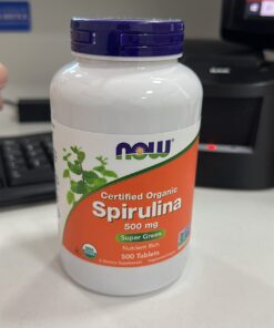 NOW Supplements, Organic Spirulina 500 mg with Vitamins, Minerals and GLA (Gamma-Linolenic Acid), 500 Tablets 500 Count (Pack of 1) 24 61AuwhIsbL