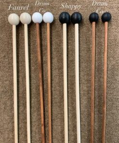 Percussion Mallet (Pair) Mallets for Keyboard Music and Tongue Drum, Soft Rubber Heads –– MADE IN U.S.A. –– Stained Solid Birch Handles Soft Black Single Pair 22 61AwUCm4R8L
