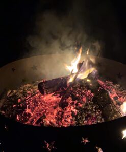 Sunnydaze Big Sky 36-Inch Fire Ring - Heavy-Duty 0.6mm Thick Steel Metal Rim - for Patio and Backyard Use 27 61AxTMSe9TL