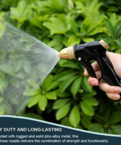 Alternative view of ESOW Garden Hose Nozzle, 100% Heavy Duty Metal Spray Gun with Full Brass Nozzle, High Pressure Watering Nozzle, Adjustable Spray Water Flow for Watering Plants, Showering Pet, Washing Car, Cleaning Bullet Modelling Black