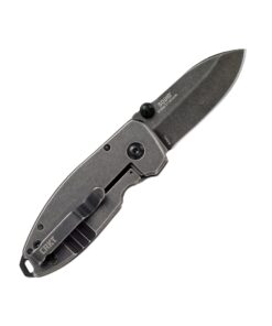 Alternative view of CRKT Squid Folding Pocket Knife: Compact EDC Straight Edge Utility Knife with Stainless Steel Blade and Framelock Handle Black Stonewash