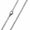 SILVERCLOSEOUT Stainless Steel Rolo Cable Chain Necklace for Mens Women Unisex 1.1MM/2.3MM/3.1MM Width 18 Inch to 36 inch Length 24 Steel Cable 3.1MM 8 61AyzMqsEmL