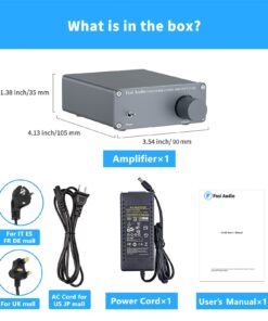 Fosi Audio V1.0G 2 Channel Class D Mini Stereo Amplifier for Home Speakers TPA3116 50W x 2 with Power Supply 33 61AzUqzPWOL