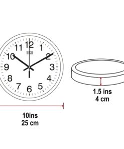 Alternative view of HITO Silent Non Ticking Wall Clock10 inch Sweep Movement Glass Cover Silver Aluminum Frame Decorative for Kitchen, Living Room, Bedroom, Office (Blue) Blue 10 Inch