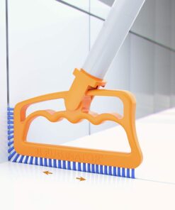 Fuginator Scrub Brush for Tile and Grout: Stiff Nylon Bristle Scrubbing Brush - Bathtub and Shower Scrubber for Floor Joints and Tile Seams - Cleaning Brushes and Supplies for Bathroom and Kitchen Orange/Blue 34 61B ltxQFEL