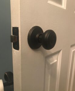 Schlage F40 GEO 716 Georgian Door Knob, Bed & Bath Privacy Lock, Aged Bronze 25 61B qhxeYOL 2