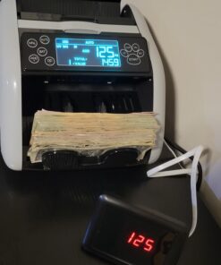 VEVOR Money Counter Machine, Bill Counter with UV/MG/IR/DD/DBL/HLF/CHN Counterfeit Detection, Counting/Value Count/Add/Batch Modes, USD/EUR Money Counting Machine with LCD Display for Small Business 32 61B sngE5 L