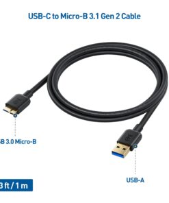 Cable Matters Short Micro USB 3.0 Cable 3 ft (External Hard Drive Cable, USB to USB Micro B Cable) in Black, Compatible with Seagate, LaCie, Toshiba, Samsung, Western Digital/WD External Hard Drive 1m 1 9 61B0L TW51L