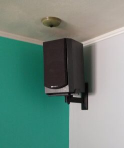 VideoSecu One Pair of Side Clamping Bookshelf Speaker Mounting Bracket with Swivel and Tilt for Large Surrounding Sound Speakers MS56B 3LH 72 61B0grtzmzL