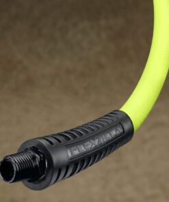 Flexzilla Air Hose, 1/4 In. x 100'., 1/4 In. MNPT Fittings, Heavy Duty, Lightweight, Hybrid, Zillagreen - HFZ14100YW2 Flexzilla 1/4" (inches) x 100' (feet) Coupler and Plug 18 61B35t0t1sL 2