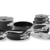 Mauviel M'Stone 3 Hard Anodized Nonstick 12-Piece Cookware Set With Cast Stainless Steel Handles, Made In France 21 61B3HAIx6SL