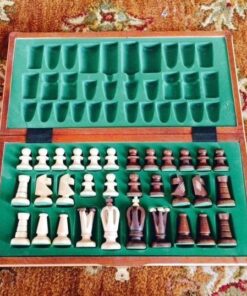 Wegiel Handmade Royal 36 European Chess Set - Wooden 14.2 Inch Board Hornbeam & Sycamore Pieces 24 61B3OowALL