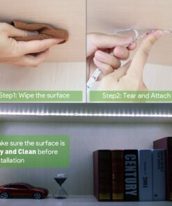 Lepro 12V LED Strip Light, Flexible, SMD 2835, 300 LEDs, 32.8ft Tape Light for Home, Kitchen, Party, Christmas and More, Non-Waterproof, Daylight White, Pack of 2(Not Include Power Adapter) 32.8 ft 28 61B3p52InBL