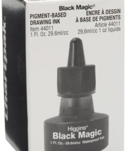 Alternative view of Higgins Black Magic Pigmented Drawing Ink, 1 Ounce Bottle (44011)