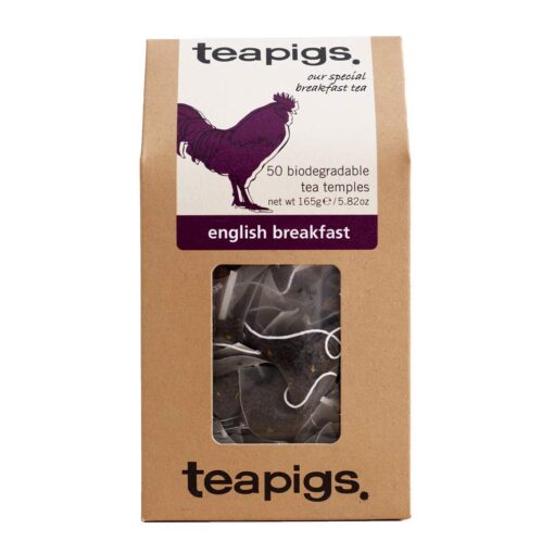 teapigs English Breakfast Black Tea, 50 Count, Biodegradable Tea Bags, Assam, Ceylon & Rwandan Tea Blend