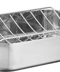Alternative view of Cuisinart Multiclad Pro Triple Ply Stainless Cookware 16-inch Roasting Pan Skillet, Rectangular Roaster w/Rack